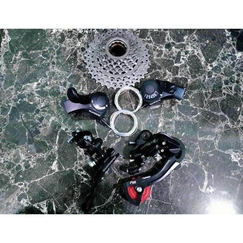 fx-4 re-65 Groupset Shimano 7 Speed Tourney TX35 TY300 3 X 7 Speed Ulir Drat Federal Commuter MTB Ro