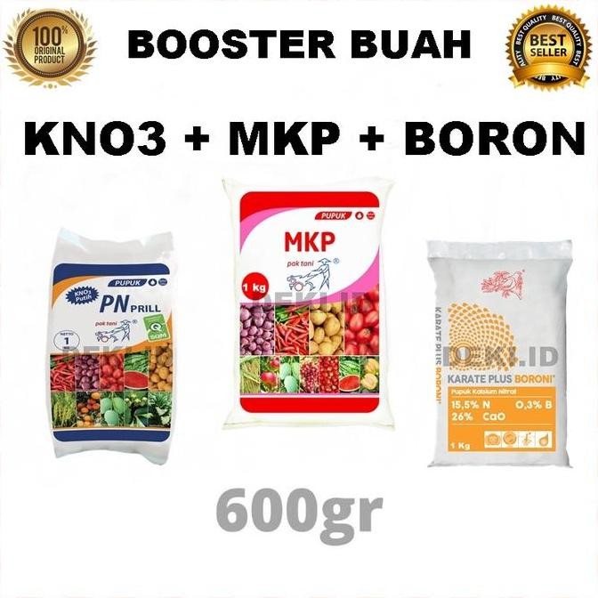 Booster Buah Pupuk MKP KNO3 Putih Pak Tani Meroke Hepi Anggur