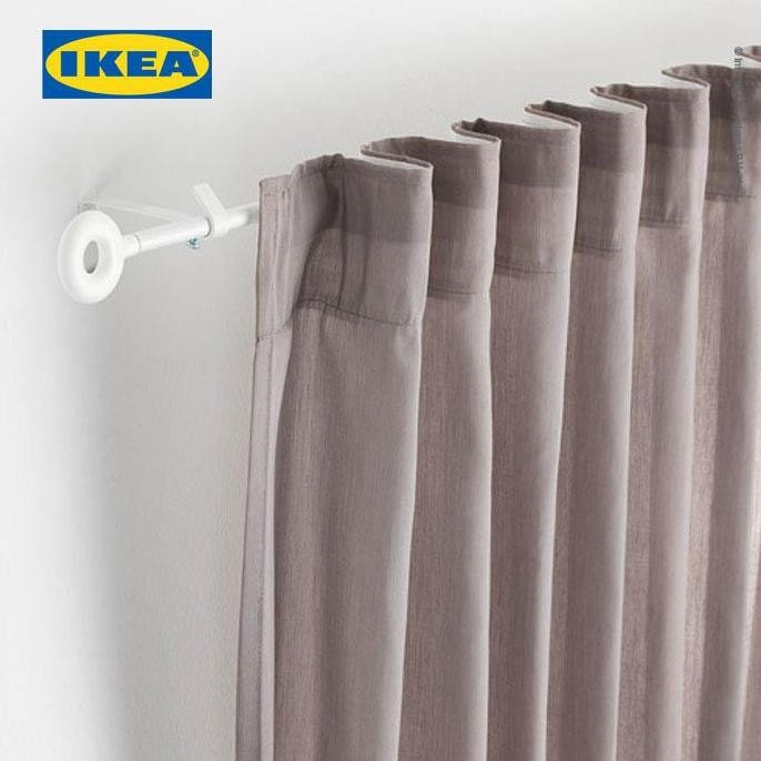 IKEA IRJA Set Rel Batang Gorden Putih 140cm