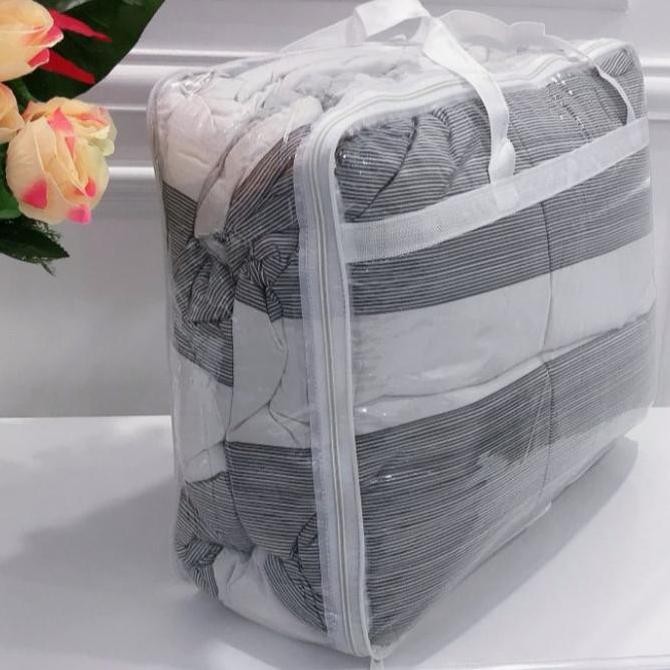 Tas Kantong Bedcover Plastik Mika Bening