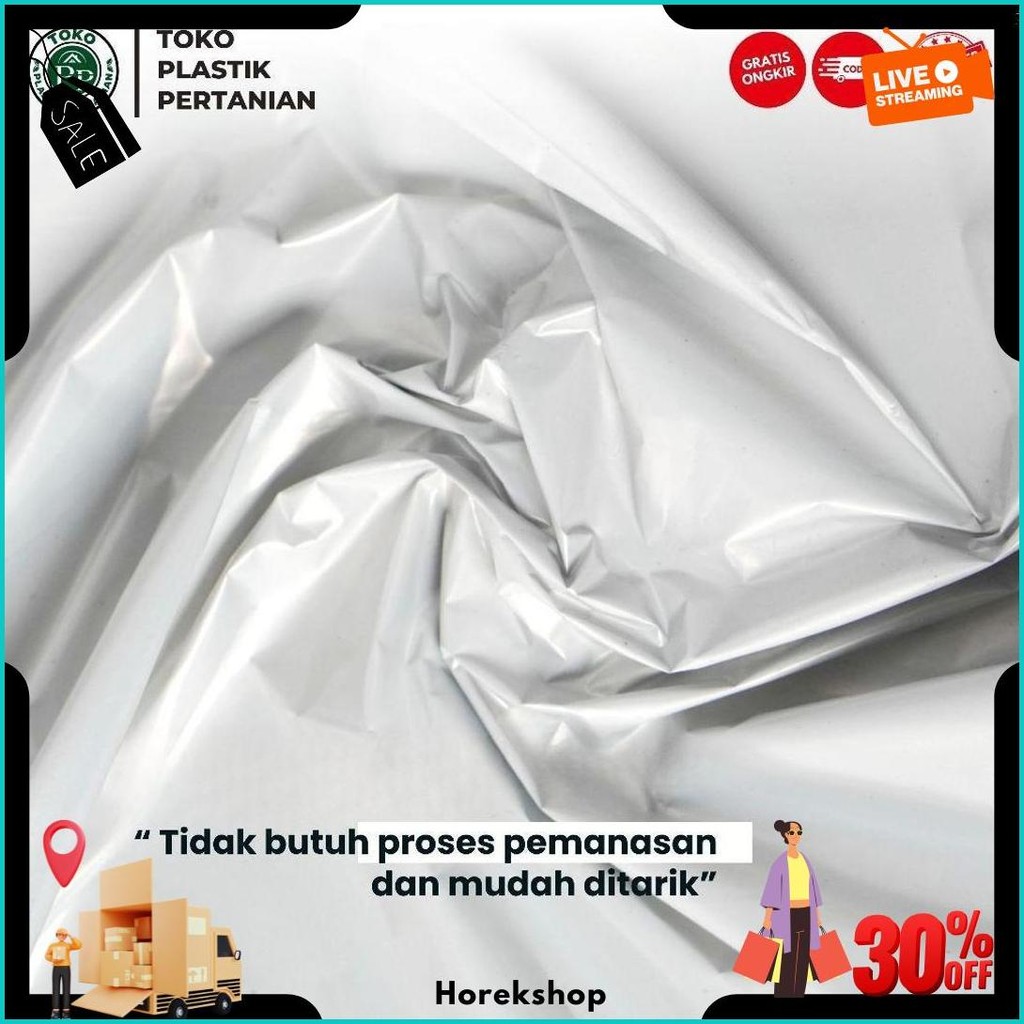 Plastik Mulsa Perak 1 Roll 8 Kg Mulsa Grenjeng Lebar 90 Cm Cod