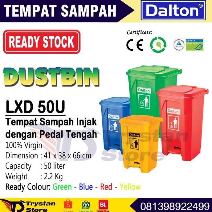 Tempat Sampah Injak Kapasitas 50 Liter Dan 100 Liter Dalton