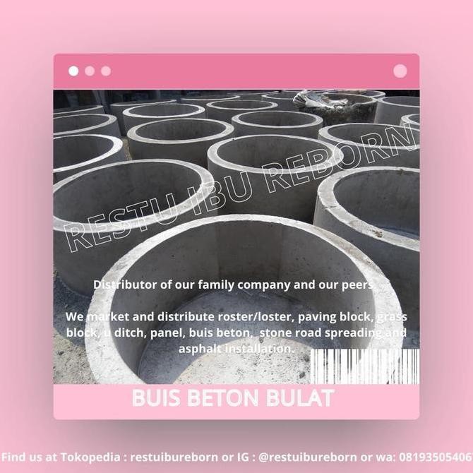 BUIS BETON BULAT Diameter 80 ( GORONG - GORONG / SALURAN AIR )