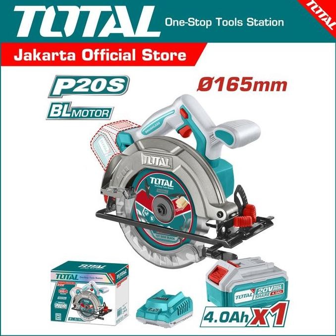 TOTAL Cordless circular saw TSLI16521 Gergaji bundar tanpa kabel