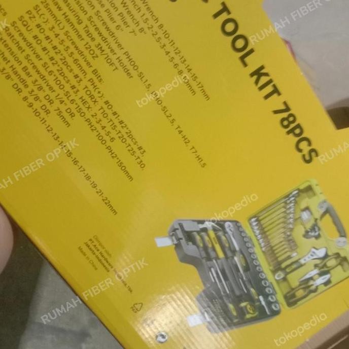 MECHANIC TOOLKIT SET KRISBOW/Toolkit mekanik set 78 pcs merk krisbow
