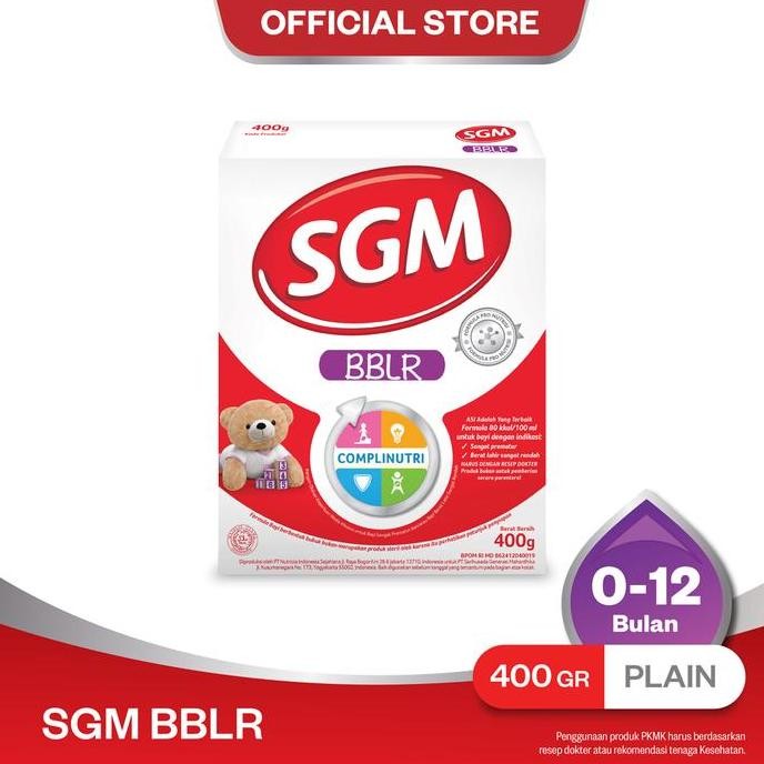 

SGM BBLR Complinutri 400gr - Formula Khusus Bayi Berat Lahir Rendah 0-12 Bulan Plain 400 Gram NS