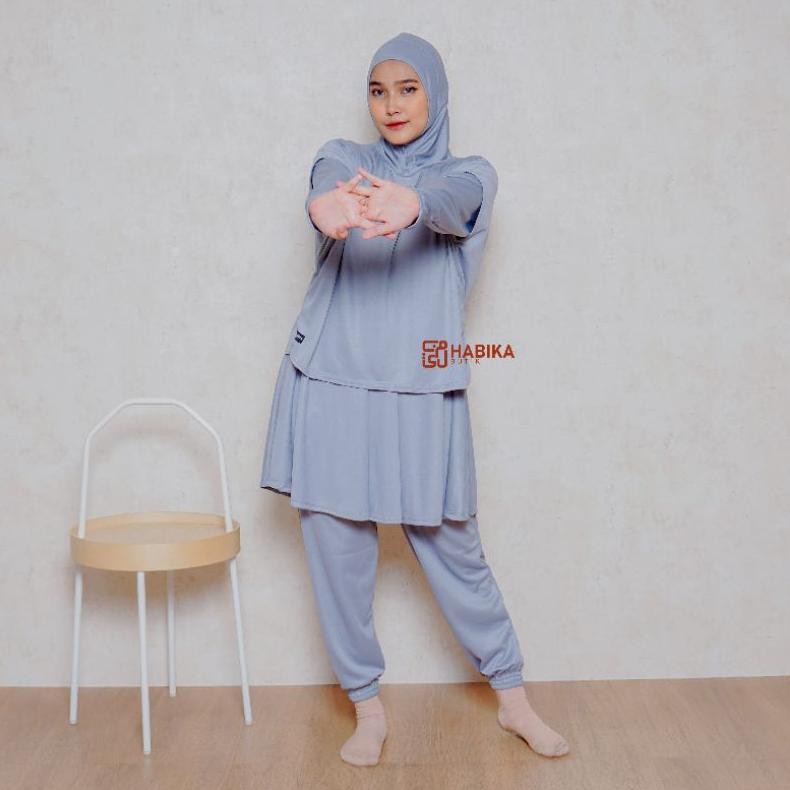 Bf888S Baju Renang Muslimah Syari- Setelan Sporty Dewasa - One Set Swimwear Salmira Ve29