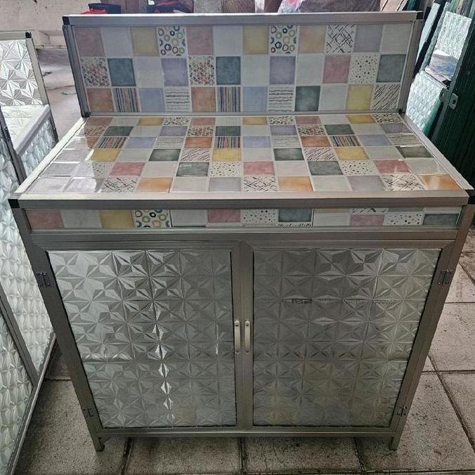 rak meja kompor / rak serbaguna / rak dispenser keramik 2 pintu NS