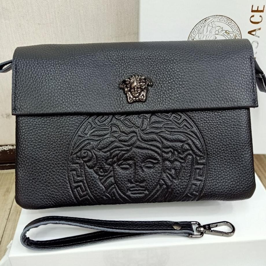 Handbag Kulit Versace Bla Clutch Bag Tas Tangan Kulit