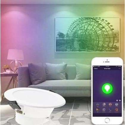 Seyven Smart Downlight Rgb+W 15 Wt Wifi Smart Downlight Dimming Remote Lampu