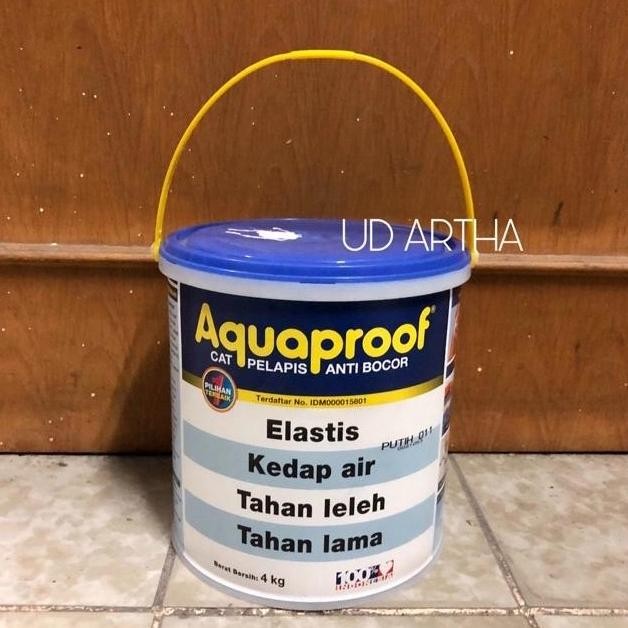Aquaproof Cat Pelapis Anti Bocor 4 Kg Putih Abu Abu Hitam Mer