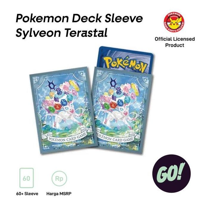 SYLVEON TERASTAL TERA DECK CARD SLEEVE - OFFICIAL CARD GAME TCG POKEMON DECK SLEEVE ORIGINAL DAN TER