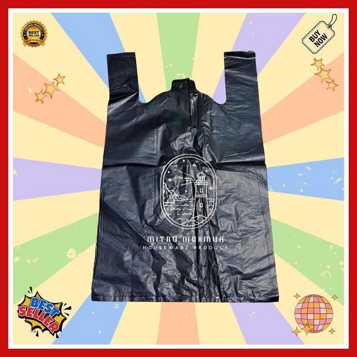 (Terbaru) Kantong Sampah Plastik Hitam No 28 Isi 20 Lembar Gas