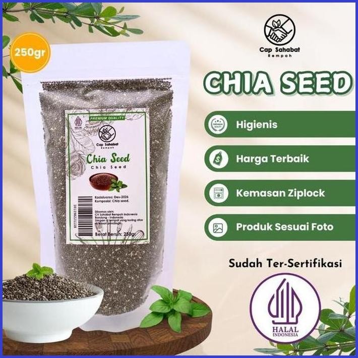 

250GR BLACK CHIA SEED ORGANIK / REMPAH / JSR 100% PREMIUM QUALITY