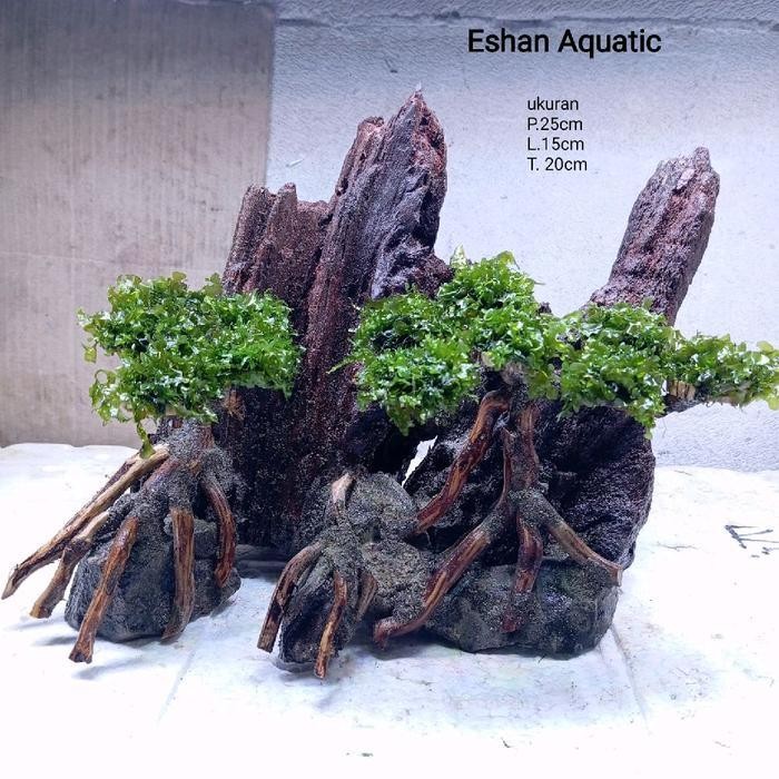 RAS Replika bonsai tebing kayu rentek hiasan akuarium dekorasi aquascape