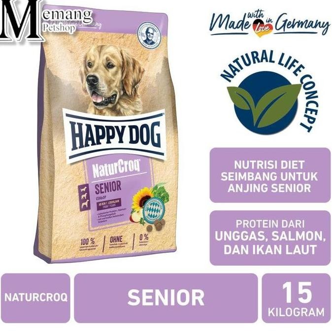 Happy Dog Naturcroq Senior 15kg - Makanan Anjing - Dog Food