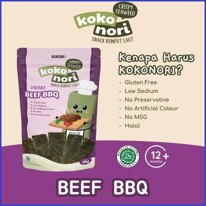

KOKO NORI CRISPY SEAWEED - BBQ (SNACK RUMPUT LAUT BY KOKOBI)