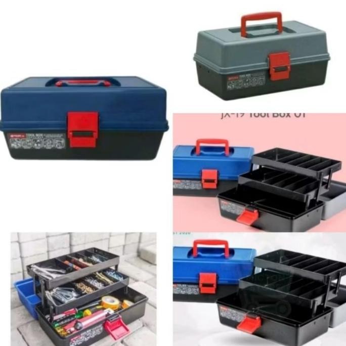 TOOLBOX LION STAR PLASTIK JX 19 / KOTAK PENYIMPANAN / KOTAK BOX STB TAMIYA