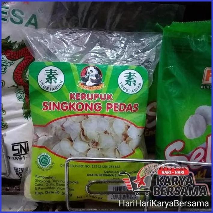 

PANDA DUNIA KERUPUK VEGETARIAN SINGKONG PEDAS 250GR