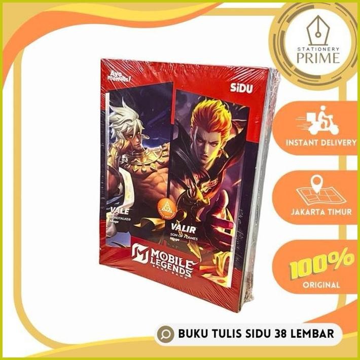 

BUKU TULIS SINAR DUNIA / SIDU 38 LEMBAR MARVEL MOBILE LEGENDS TIMNAS ( 1 PACK ISI 10 BUKU)
