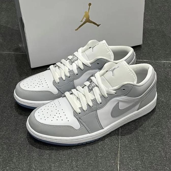 Nike Air Jordan 1 Low White Wolf Grey 100% Authentic