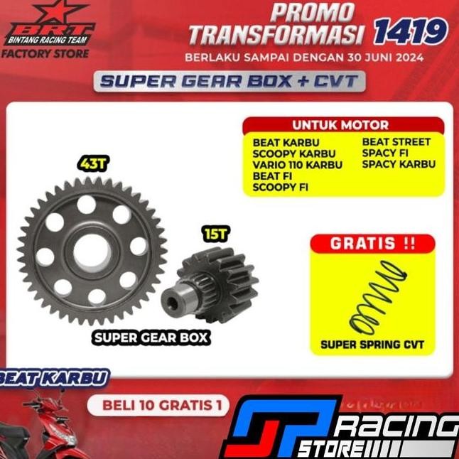 Gear Box Brt Beat Karbuvario 110Scoopybeat Fi Espbeat Street