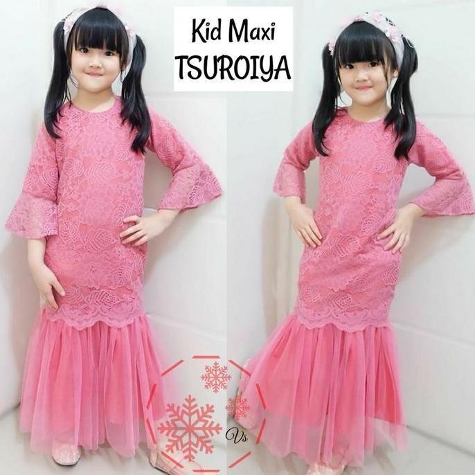 INSTAN GAMIS DUYUNG BRUKAT ANAK / GAMIS BRUKAT ANAK MAXI TSUROIYA 4-5 TAHUN LARIS