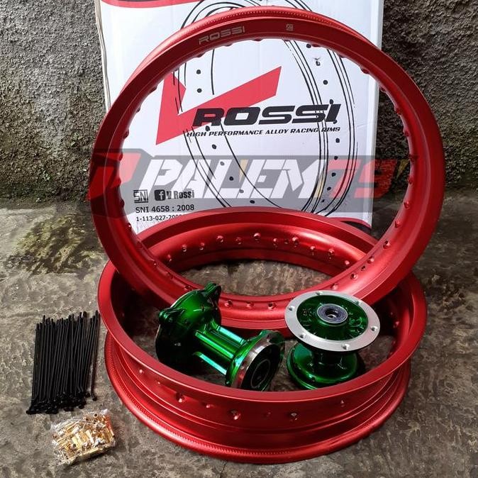 Ready  Velgset Merah Supermoto Tromol Ori Hijau KLX 150 Dtracker Velg Velk