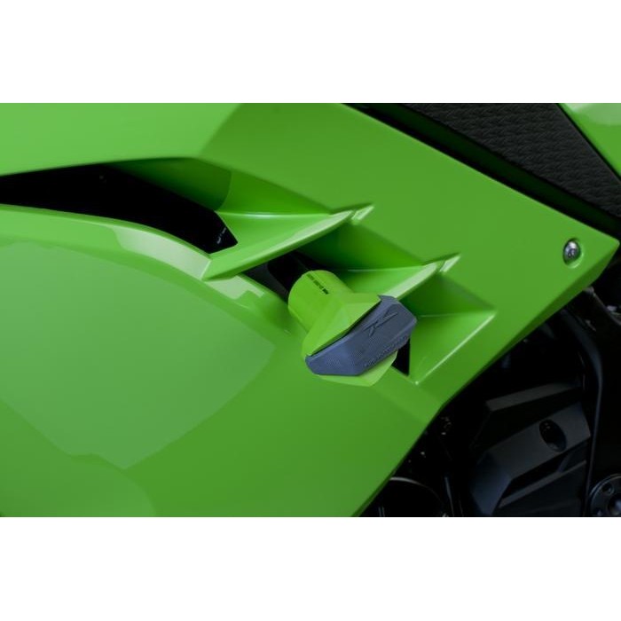 Puig Frame Slider Ninja 250 Fi - Green / Black Original Dan Terpercaya