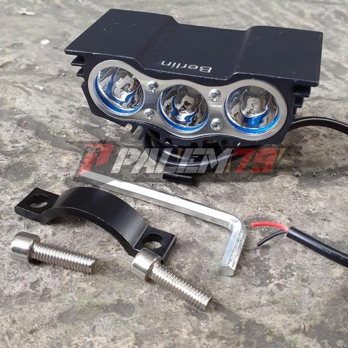 Ready  Lampu Sorot LED 3 Mata CRF KLX 150 Dtracker Trail Supermoto Universal