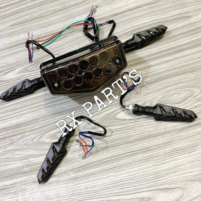 Promo SATU PAKET LAMPU REM LED / STOP LED MIKA SMOKE / RIBEN RX KING RX K RX KING + 2 SET SEIN LED P