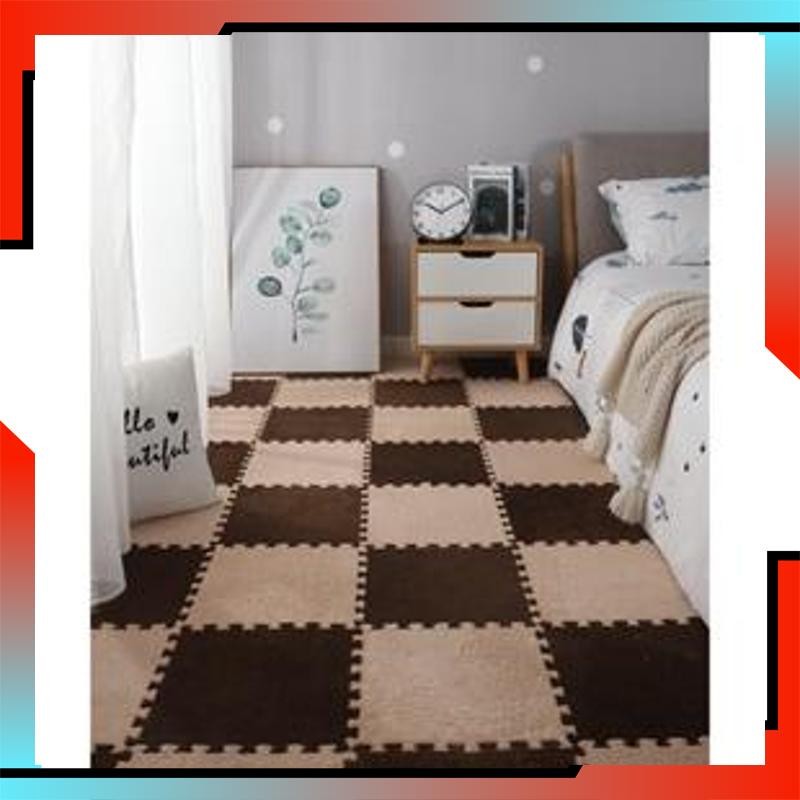 Promo Karpet Puzzle Bulu Pengaman Bayi Pelindung Kepala Balita Anak Ukuran 30x30 cm Alas Lantai Deko