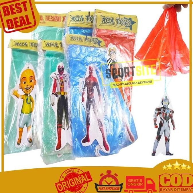 Mainan Anak Parasut Terjun Payung Karakter Superhero