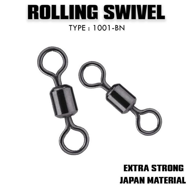 HAMMER HEAD Set Kail Super Lengkap ( SK6 )  Kail Pancing Aneka Ukuran + Swivel Kili Kili Bahan Baja 