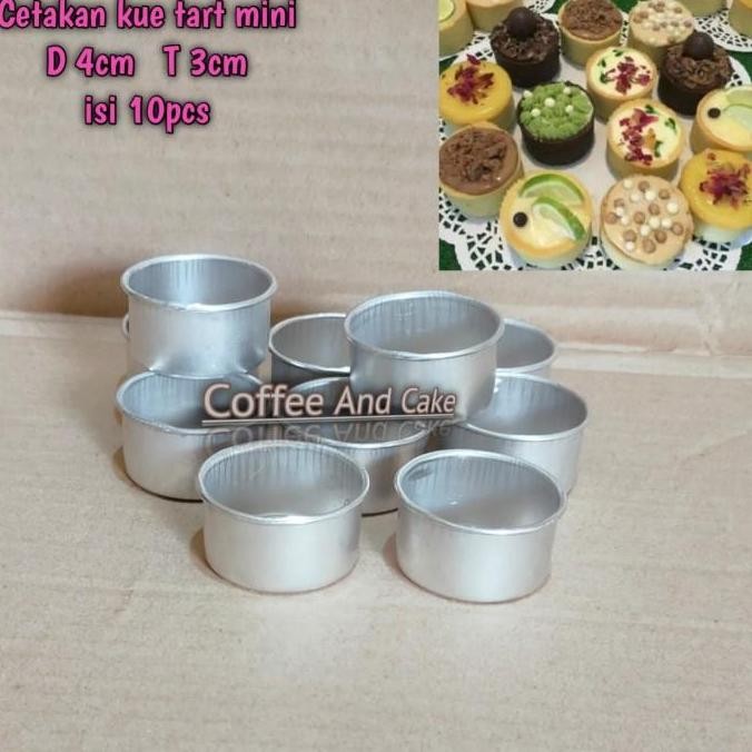 cetakan kue tart mini / tartlets / loyang bulat press mini 4 cm