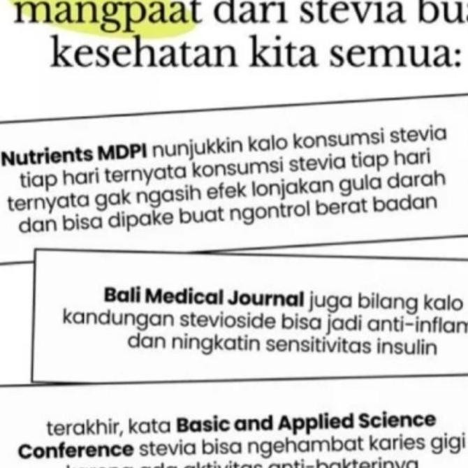 

STEVIA Pemanis Alami Nol Kalorio