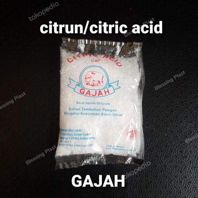 

citrun zuur/citric acid asam cap gajah/sitrun pemutih