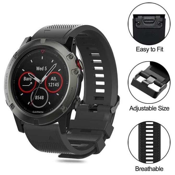 TALI JAM STRAP GARMIN FENIX 7X 6X 5X SAPPHIRE PRO SOLAR SILICONE