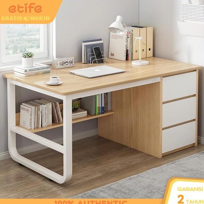 Etife Meja / Meja belajar / Meja kerja / Meja degeng rak buku / Meja rak / Lemari laci / Meja laci /