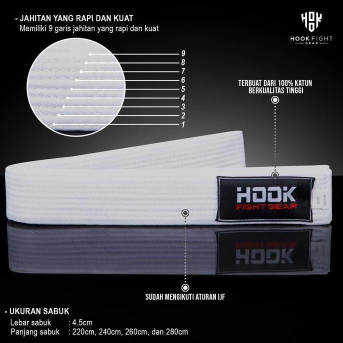 TERBARU Sabuk Judo Hook Judo Belt Karate Silat Taekwondo, Belt Judo Hook Sabuk BISA GOSEND