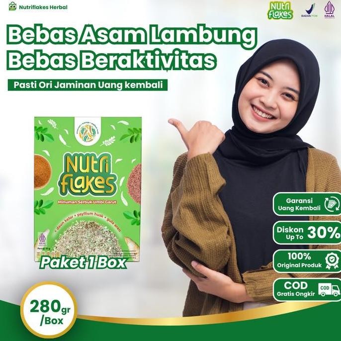 

Paket 1 Box NUTRIFLAKES - Sereal Ampuh Cegah dan Obati Asam Lambung