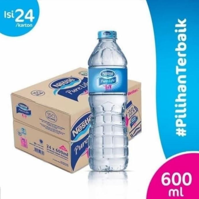 

Nestle Pure Life Air Mineral 600 ml 1 Dus Isi 24 pcs