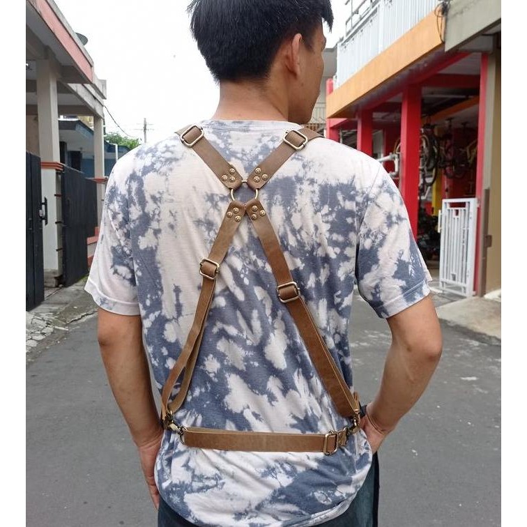 Tali Apron Celemek X-Strap Kulit Asli
