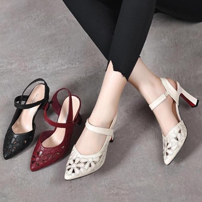 Sepatu Hak Tinggi Wanita dengan Desain Elegan - heels ibu ibu elegan High Pesta bridal shoes pantofe