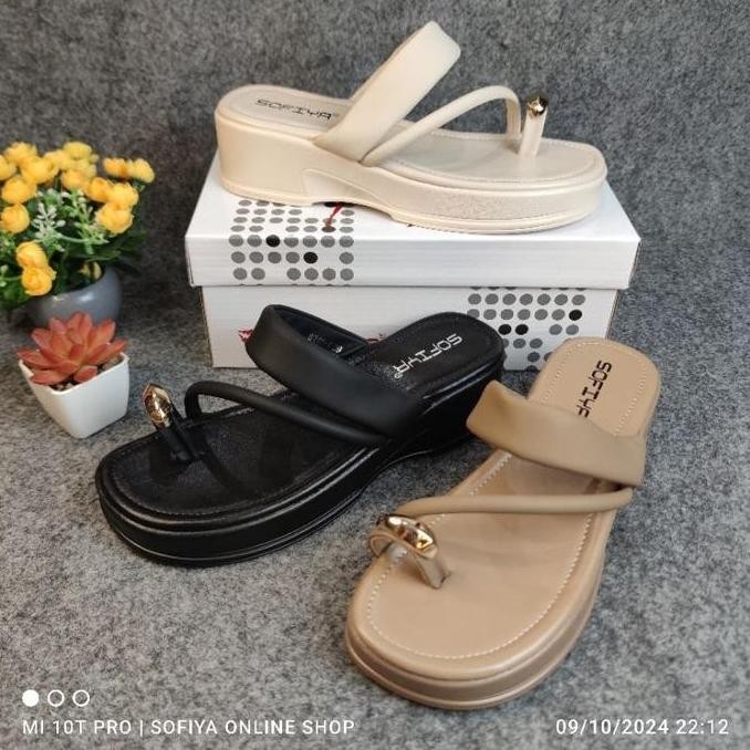 [BISA COD] SOFIYA ORI 8148 1 WEDGES WANITA 5CM / SENDAL WEDGE / SANDAL SLOP / SANDAL JEPIT BS