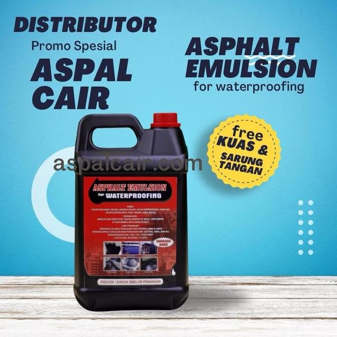 Promo Aspal Cair Anti Bocor 5kg Efektif Mencegah Kebocoran Air pada Bangunan Anda COD