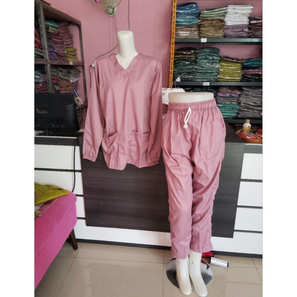 Baju Ok Lengan Panjang/Baju Oka Ok Oka Setelan Celana/Bahan Katun Toyobo