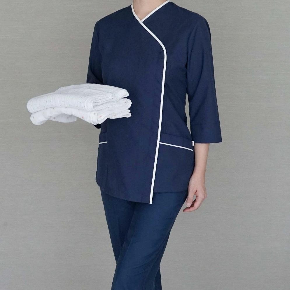 Baju Suster / Seragam Suster Fitform Side Wrap Long Sleeve (Celana Panjang)