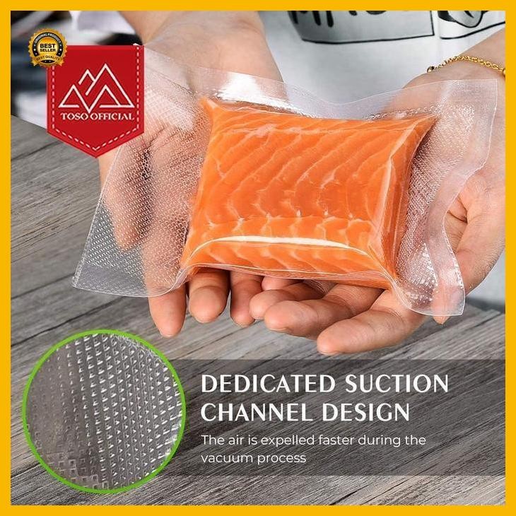 (Termurah) Kantong Plastik Vacuum Sealer Storage Roll Bag Packing Bag Vacuum Food Bestseller