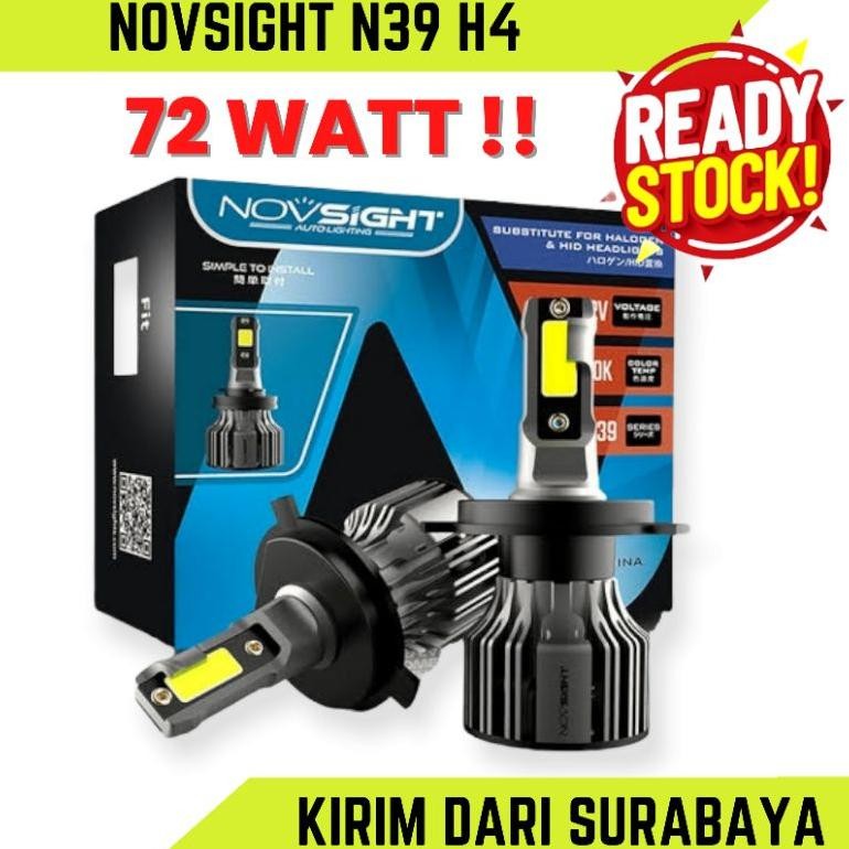 Novsight N39 H4 Hi/Lo - Lampu Utama Car Headlight 72Watt 10000Lumens